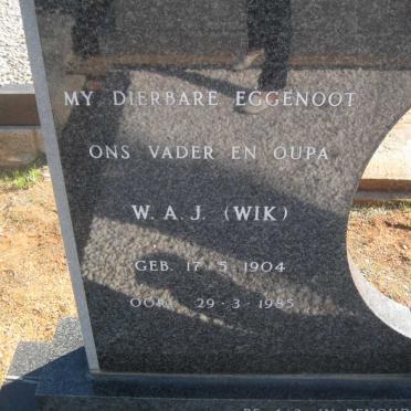 LOUBSER W.A.J. 1904-1985 &amp; J.M. RAS 1909-1995