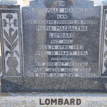 LOMBARD Maria Magdalena nee NEL 1883-1941