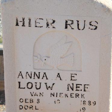 LOUW Anna A.E. VAN NIEKERK 1889-19??