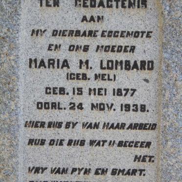 LOMBARD Maria M. nee NEL 1877-1938