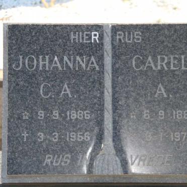 ? Carel A. 1881-1979 &amp; Johanna C.A. 1886-1956
