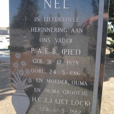 NEL P.A.E.B. 1878-1916 &amp; H.C.J.J. 1882-1982