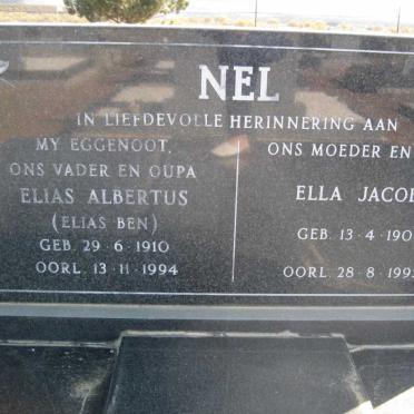 NEL Elias Albertus 1910-1994 &amp; Ella Jacoba 1907-1995
