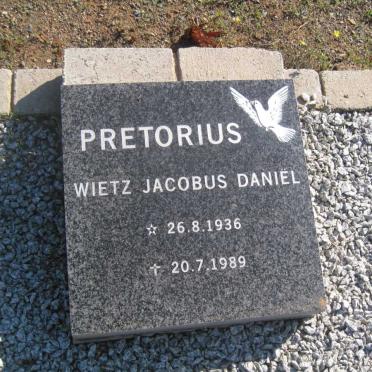PRETORIUS Wietz Jacobus Daniel 1936-1989