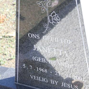 PRETORIUS Janetta nee BRAND 1968-2001
