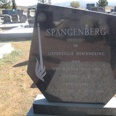 SPANGENBERG Judith C.E. nee LOUW 1910-1982