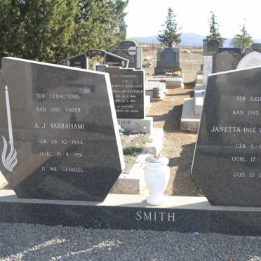 SMITH A.J. 1884-1951 &amp; Janetta VAN DER WESTHUIZEN 1888-1981