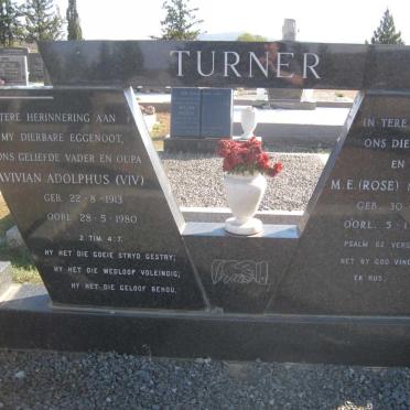 TURNER Vivian Adolphus 1913-1980 &amp; M.E. MOUTON 1921-1992