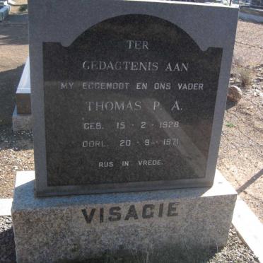 VISAGIE Thomas P.A. 1928-1971