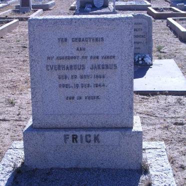 FRICK Everhardus Jakobus 1866-1944
