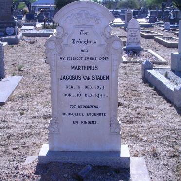STADEN Marthinus Jacobus, van 1873-1944