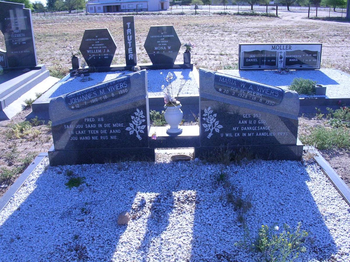 VIVIERS Johannes M. 1916-1990 & Maria W.A. DE KLERK 1928-1990