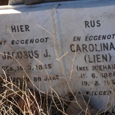 ? Jacobus J. -1865 &amp; Carolina E. NIEHAUS 1886-1964