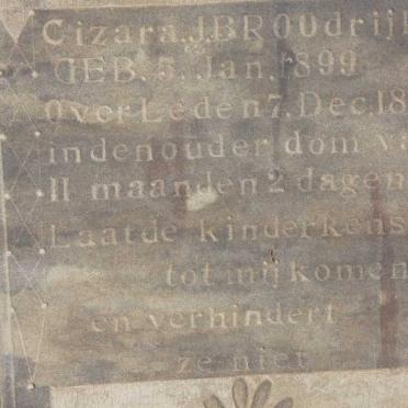 BROODRIJK Cizara J. 1899-1899