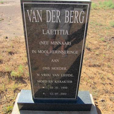 BERG Laetitia, van der nee MINNAAR 1950-2002