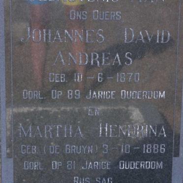 BOTES Johannes David Andreas 1870- &amp; Martha Hendrina DE BRUYN 1886- 
