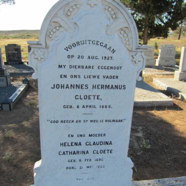 CLOETE Johannes Hermanus 1885-1927 &amp; Helena Claudina Catharina 1890-1988