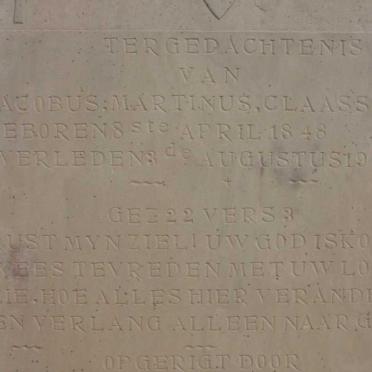 CLAASSENS Jacobus Martinus 1848-1914