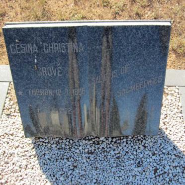 GROVE Gesina Christina nee THERON 1886-1972