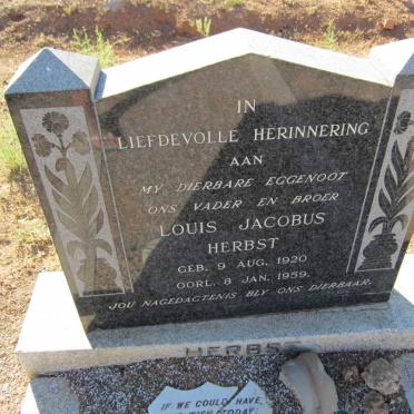 HERBST Louis Jacobus 1920-1959 