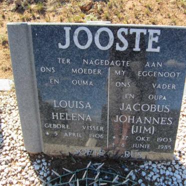 JOOSTE Jacobus Johannes 1903-1985 &amp; Louisa Helena VISSER 1906-