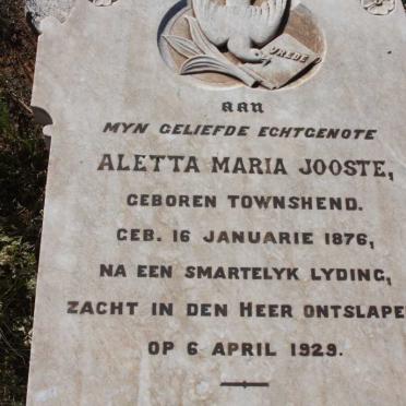 JOOSTE Aletta Maria 1876-1929