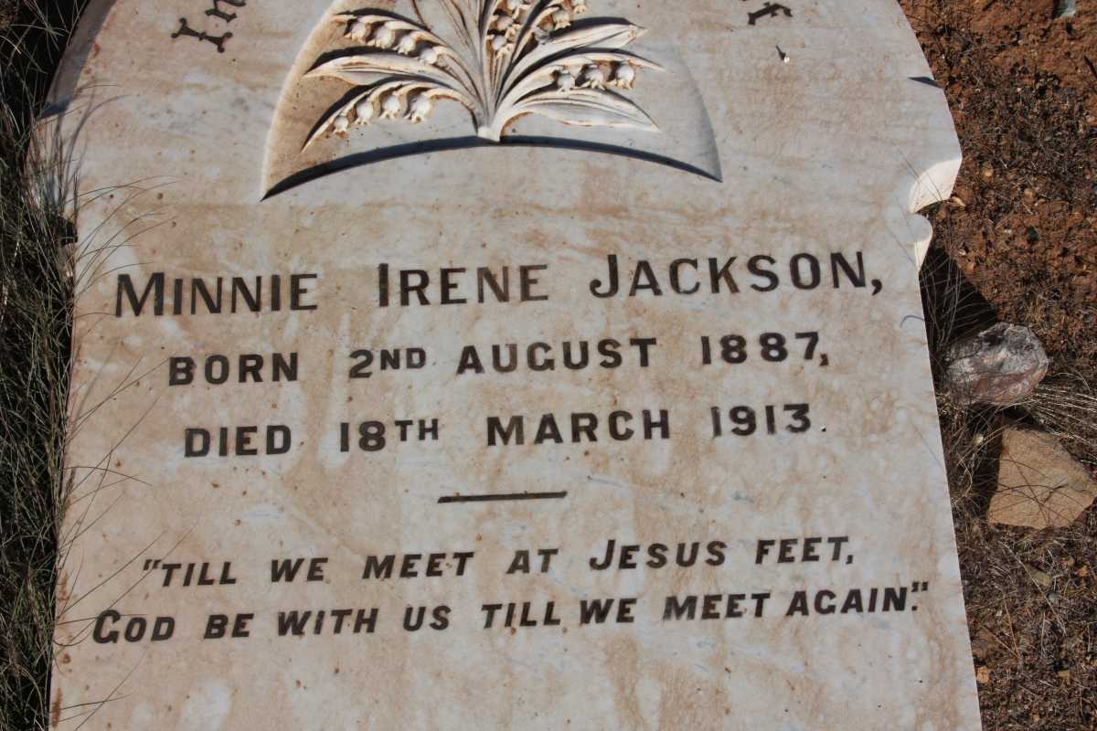 JACKSON Minnie Irene 1887-1913