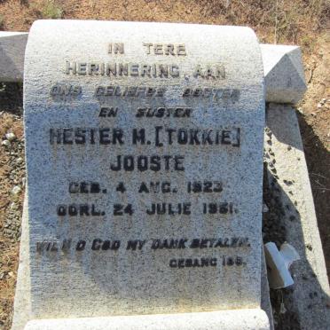 JOOSTE Hester M. 1923-1951