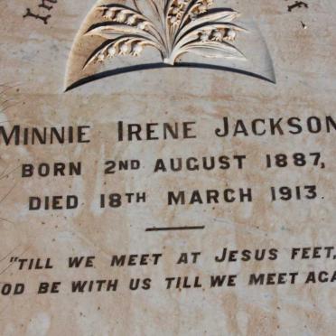 JACKSON Minnie Irene 1887-1913