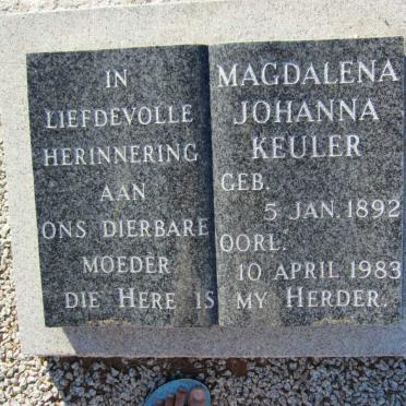 KEULER Magdalena Johanna 1892-1983