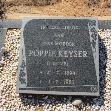 KEYSER Poppie nee GROVE 1894-1983