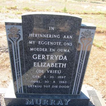 MURRAY Gertryda Elizabeth DE VRIES 1897-1963