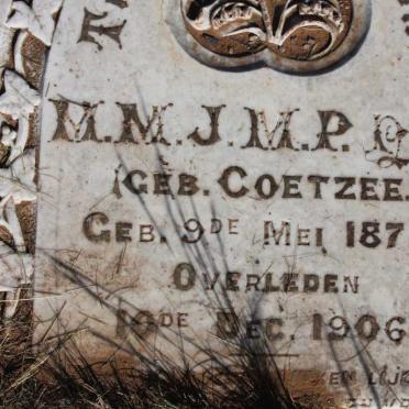 NEL M.M.J.M.P. nee COETZEE 1875-1906