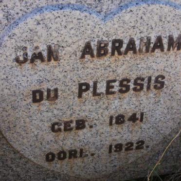 PLESSIS Jan Abraham, du 1841-1922