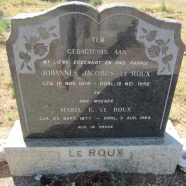 ROUX Johannes Jacobus, le 1878-1956 &amp; Maria E. 1877-1965