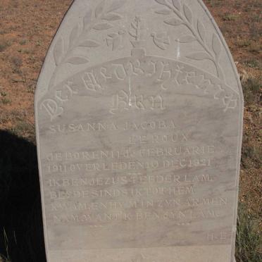 ROUX Susanna Jacoba, le 1911-1921