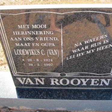 ROOYEN Lodewikus C., van 1924-1997