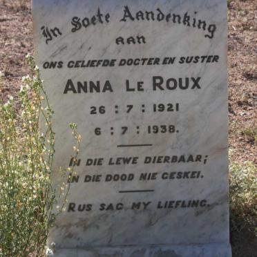 ROUX Anna, le 1921-1938