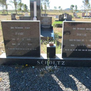 SCHOLTZ Fanie 1905-1970 &amp; Dollie KEYSER 1902-1981