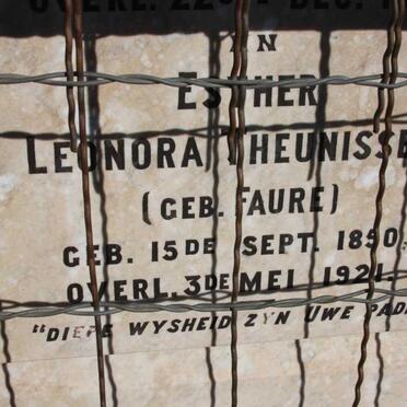 THEUNISSEN Esther Leonora nee FAURE 1850-1921