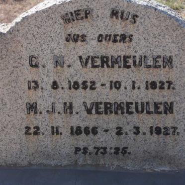 VERMEULEN G.N. 1852-1927 &amp; M.J.H. 1866-1927