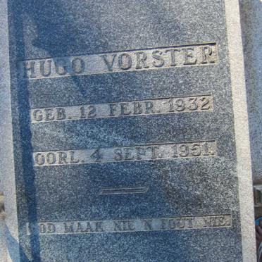 VORSTER Hugo 1932-1951