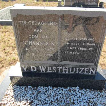 WESTHUIZEN Johannes N., v.d. 1895-1984