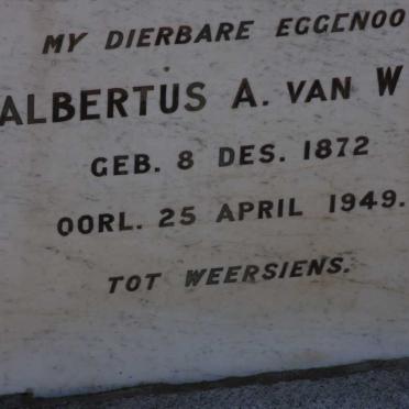 WYK Albertus A., van 1872-1949
