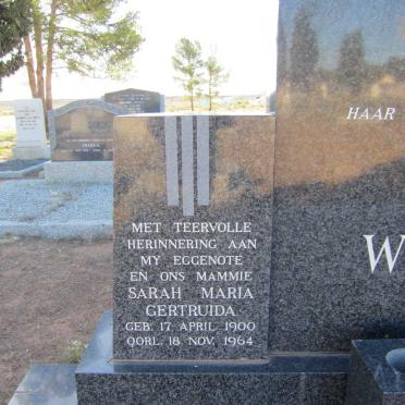 WIESE Andries Tobias 1892-1980 &amp; Sarah Maria Gertruida 1900-1964