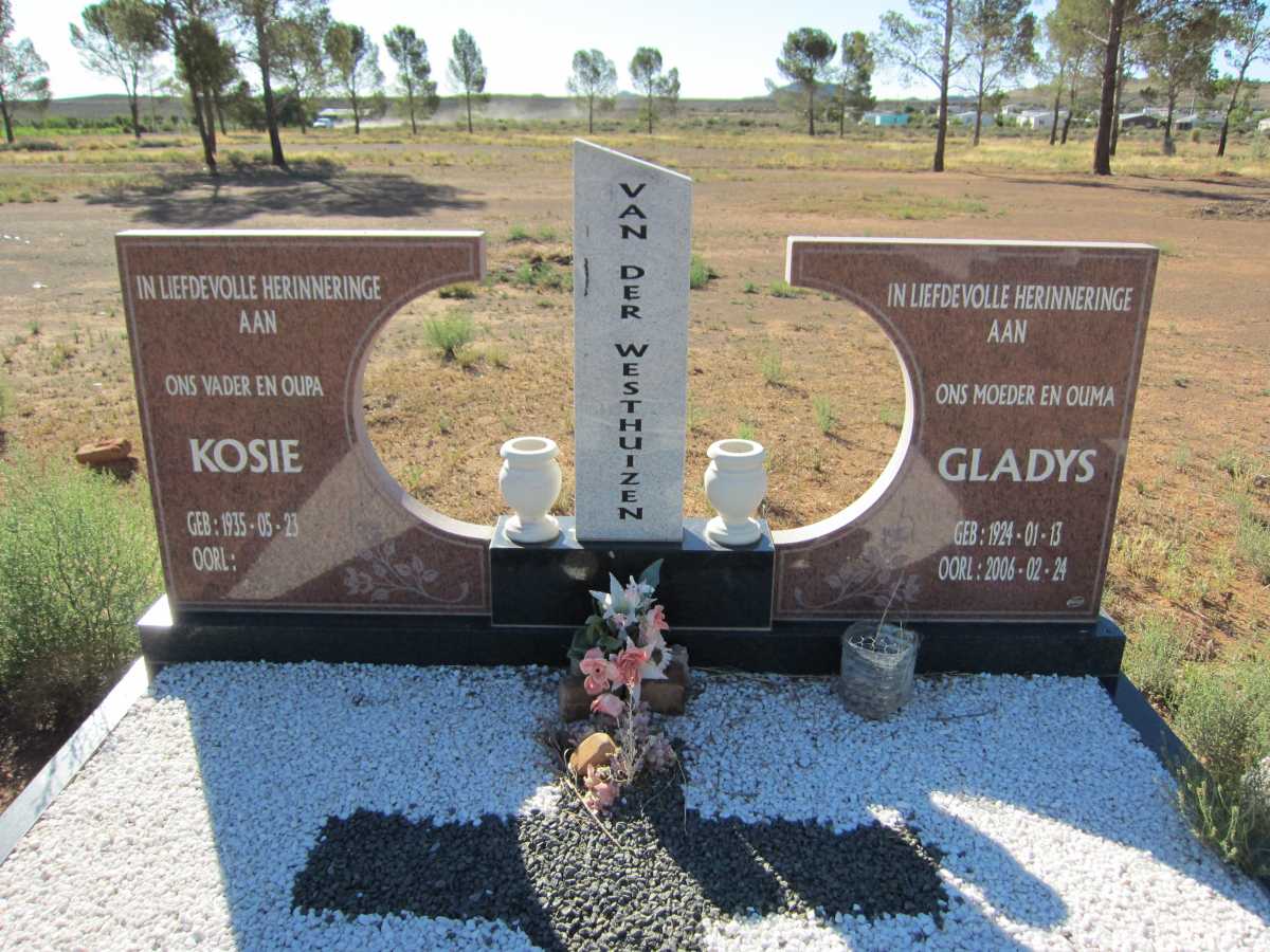 WESTHUIZEN Kosie, van der 1935- & Gladys 1924-2006