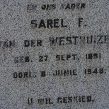 WESTHUIZEN Sarel F., van der 1891-1948