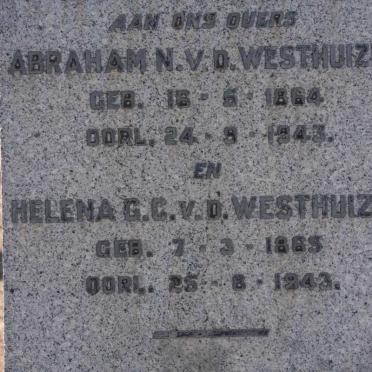 WESTHUIZEN Abraham N., v.d. 1864-1943 & Helena G.C. 1865-1943
