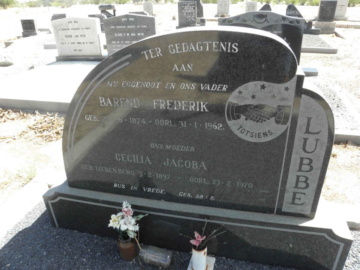 LUBBE Barend Frederik 1874-1962 & Cecilia Jacoba 1897-1970