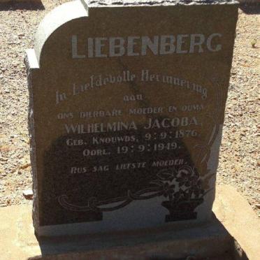 LIEBENBERG Wilhelmina Jacoba nee KNOUWDS 1876-1949